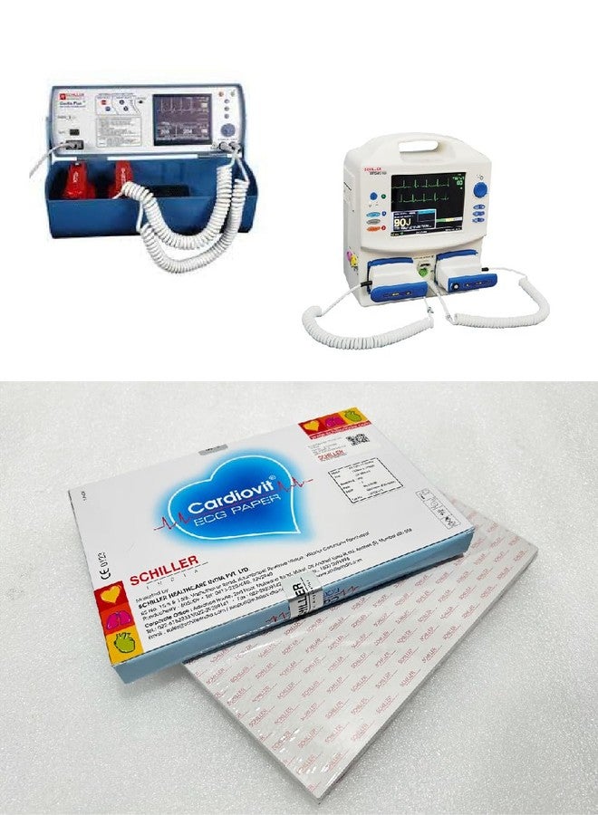 SCHILLER ECG Paper For CARDIOPLUS/DG-400 Series Defibrillator/Samiksh Series Patient monitors | SCHILLER ECG Paper | Length 90 mm And Height 80 mm | 200 sheets in One Box - Image 2