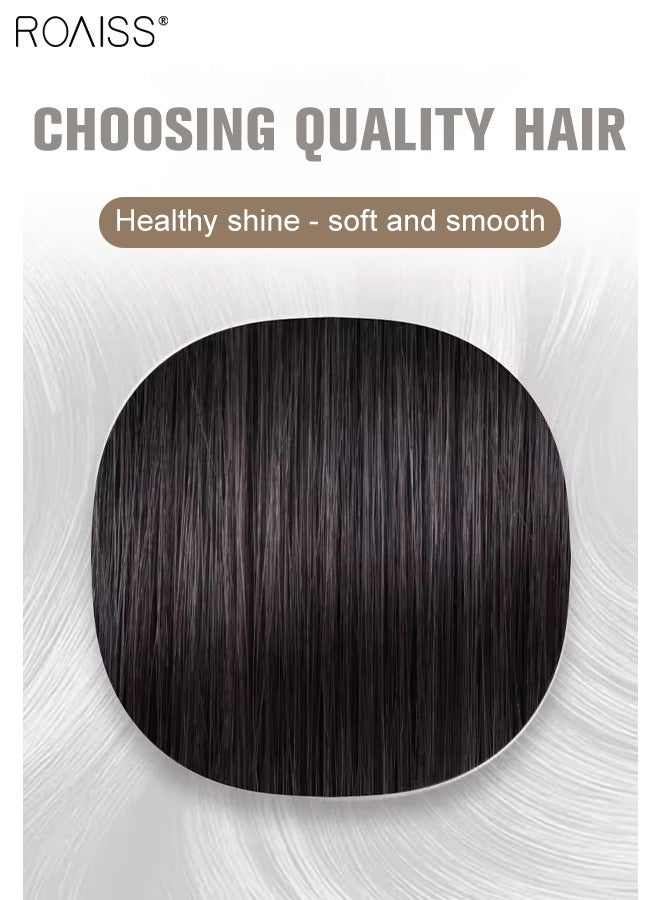 roaiss Men's Short Curly Hair Wig, Synthetic Natural Heat Resistant Fiber Breathable Hair Replacement Side-parting Wigs for Male for Daily Wear, Party, Costume, Cosplay, Black - Image 5