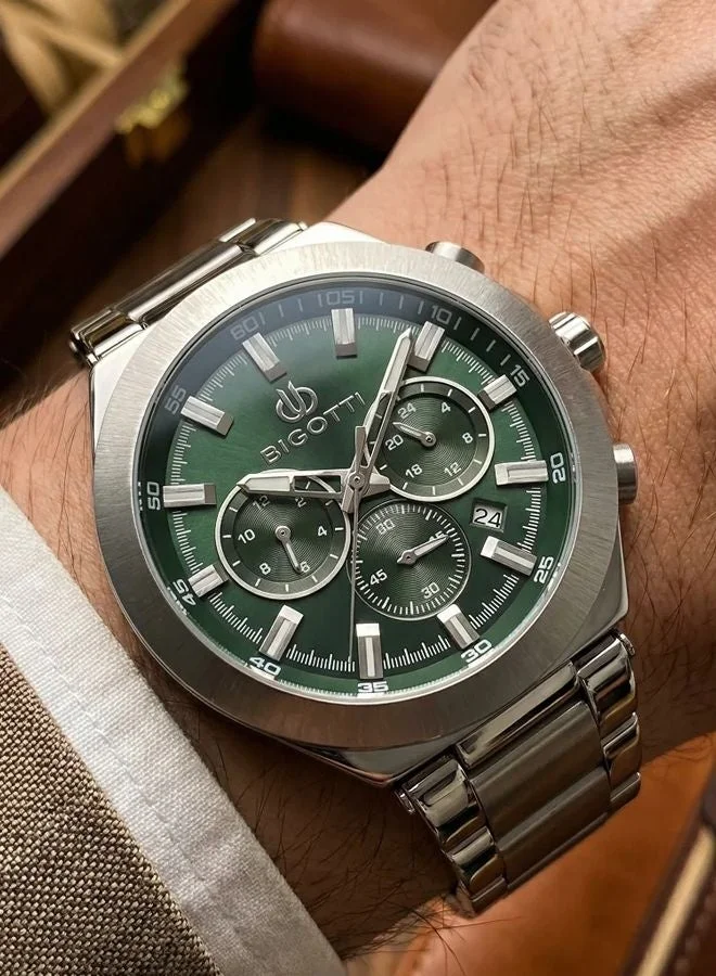 BIGOTTI Bigotti - Raffinato Men Watch | Stainless SteelBrass Case | Analog | Round Dial | Mineral Glass | Japanese Quartz | Water Resistant 50 Meters