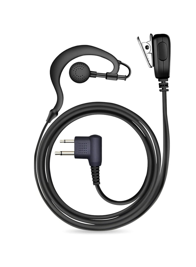 Excefore Walkie Talkie Earpiece Headset, 3.5mm/2.5mm 2-Pin G Shape Walkie Talkie Headset with Hytera TC500/TC700/TC510 Motorola Walkie Talkie Ear Piece for Security Bodyguard  - Image 1