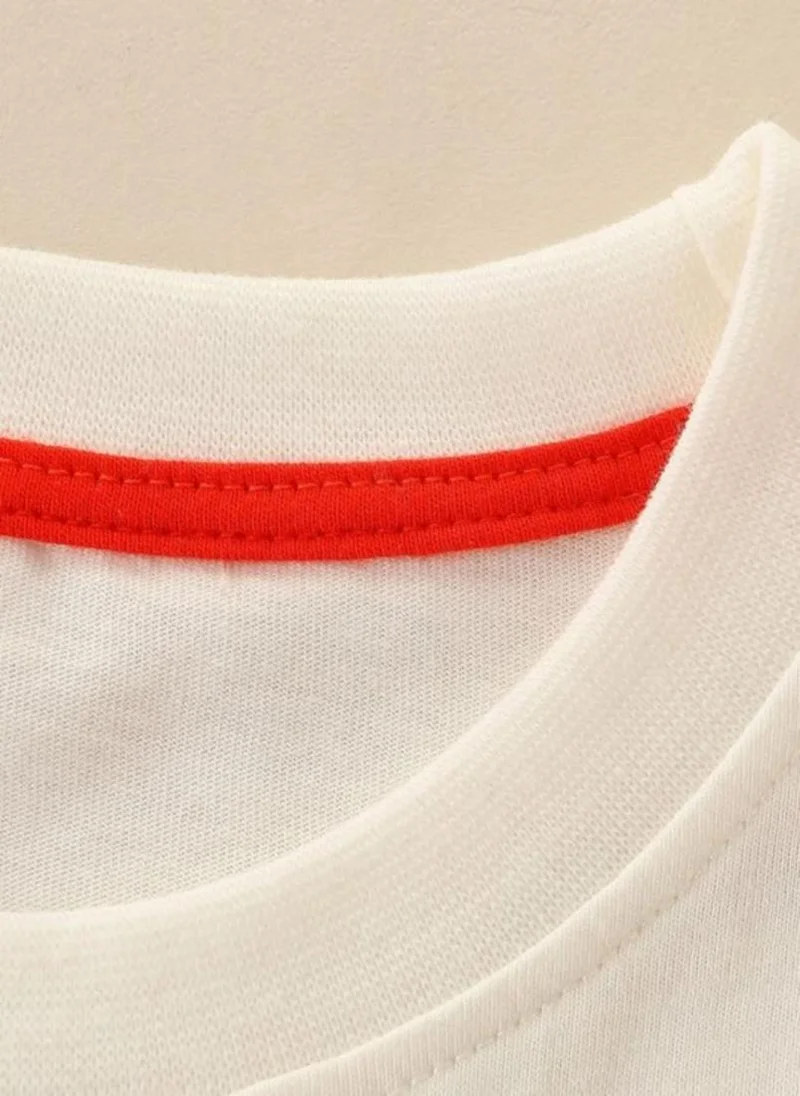 YUNIQEE White Conversational Printed Round Neck T-shirt