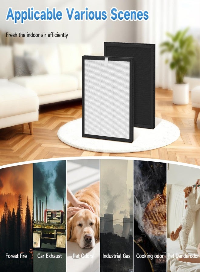 XBWW Premium Replacement Filter Compatible with AP380 Air Cleaner Purifier, 2 Stages HEPA and Activated Carbon Filter,2Pcs 1 Set - Image 3