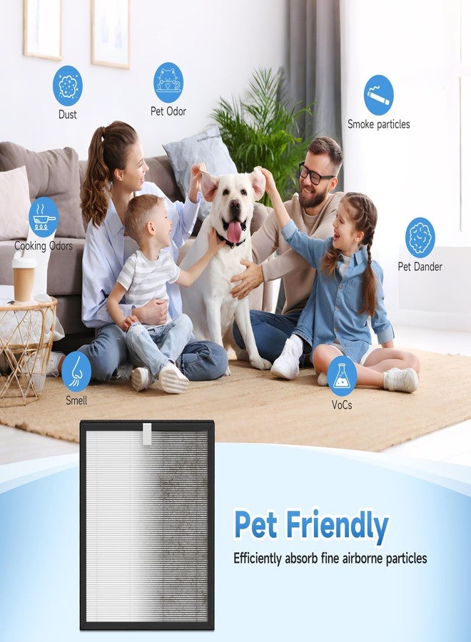 XBWW Premium Replacement Filter Compatible with AP380 Air Cleaner Purifier, 2 Stages HEPA and Activated Carbon Filter,2Pcs 1 Set - Image 4