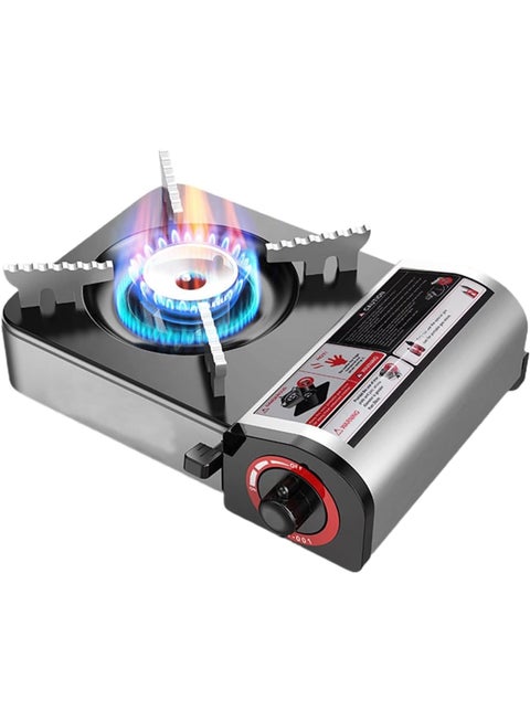 موقد غاز محمول صغير الحجم وخفيف الوزن 2.1 كيلو واط – موقد تخييم عالي الكفاءة من سبائك الألومنيوم مع اشتعال إلكتروني – بوتاجاز غاز محمول للرحلات والنزهات والطهي في الهواء الطلق