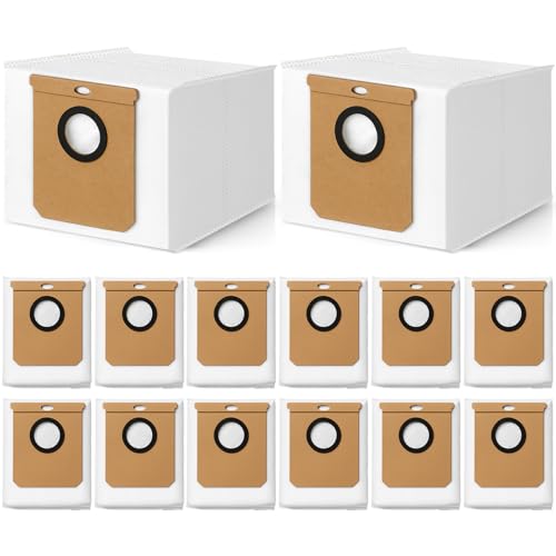 BUXEBUX 14 Pack Vacuum Bags for Eufy L60, L60 Hybrid, L50 Series Robot Vacuum, Large Capacity Disposable Replacement Dust Bags, Up to 60 Days Hands Free Cleaning - Image 1