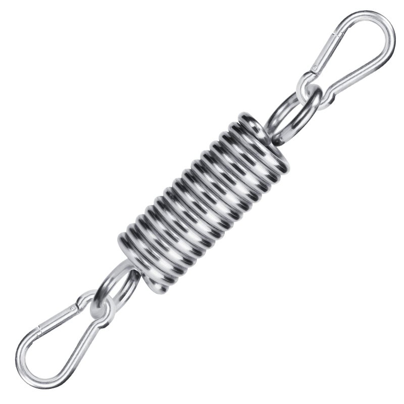 Generic HOMPER Swing Spring for Hanging Chair, Hanging Chair Suspension Stainless Steel 304, Load Capacity up to 400 kg, 1 x Suspension Spring and 2 x M10 Carabiners, for Hammock, Yoga  - Image 1
