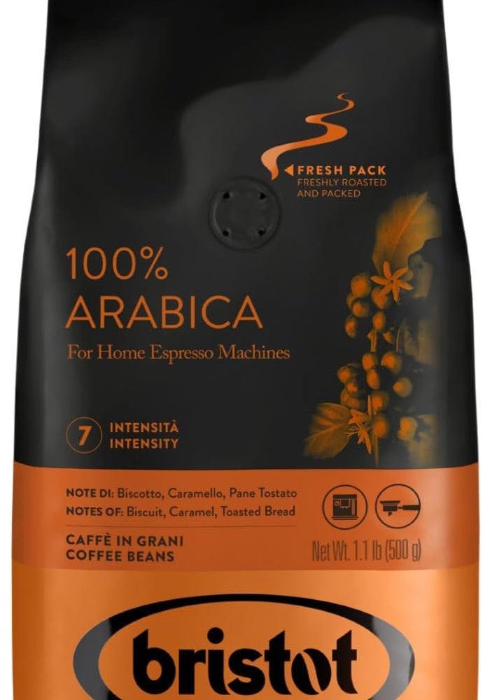 Bristot 100% Arabica Whole Coffee Beans 500g - Image 1