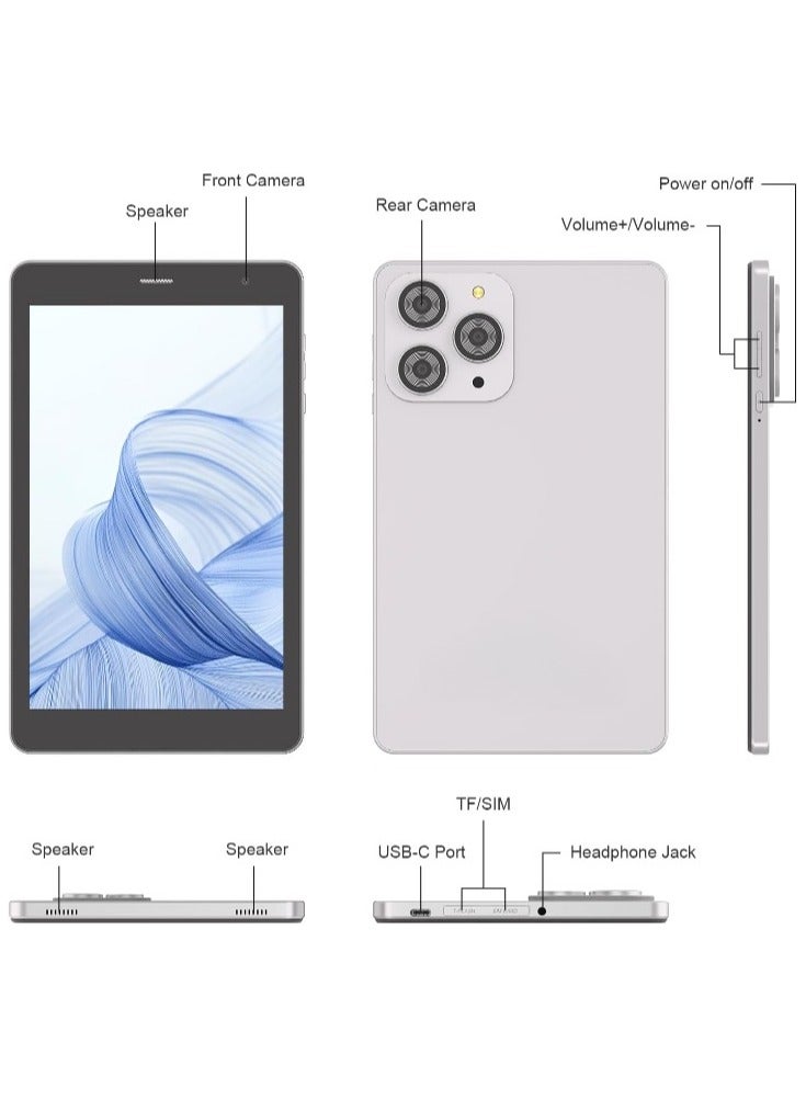 REBENUO Tablet 8 inch , Android 14.0 Tablet Octa-Core Processor, 8GB RAM 512GB ROM with 5G LTE SIM, 1280 * 800 IPS HD Screen, 5MP+8MP Dual Camera Tablet,CM817 Pro Max - Image 2