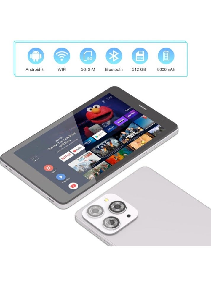 REBENUO Tablet 8 inch , Android 14.0 Tablet Octa-Core Processor, 8GB RAM 512GB ROM with 5G LTE SIM, 1280 * 800 IPS HD Screen, 5MP+8MP Dual Camera Tablet,CM817 Pro Max - Image 3