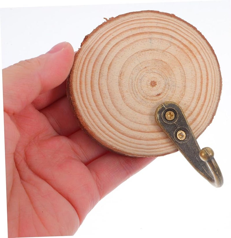 خطافات حائط خشبية كلاسيكية 6 قطع توفير مساحة للتخزين للمناشف والمعاطف والقبعات - Image 5