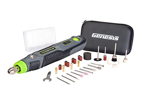 GENESIS Genesis Cordless Rotary Tool with 2-Speeds, 50-Piece Accessory Set, Storage Case for Sanding, Drilling, Polishing,  - Image 2