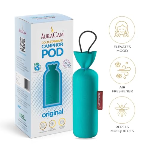 AuraCam Gold Standard Camphor Pods (1 Original + 1 Oudh) - Pack of 2 - Organic Camphor Cone Air freshener For Room, Car, Bathroom, Office & Toilet | Long-Lasting Camphor pods - Image 3