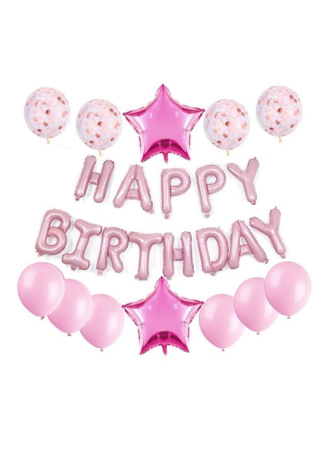 Cool Baby 25-Piece Happy Birthday Balloon Set Durable Authentic And Makes Party Attractive, Age 5+ Years 16inch - Image 1