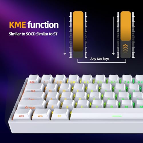 IROK ND63PRO Rapid Trigger Magnetic Switch 60% TKL Hot Swapped Mechanical Keyboard, OKT Azure Switches RGB Programmable Wired Gaming Keyboard for Win/Mac Gamer - White - Image 5