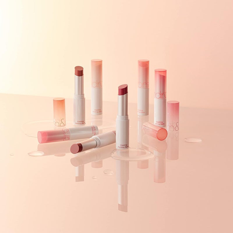 rom&nd GLASTING MELTING BALM 02 Lovey Pink | K-Beauty Vegan Tinted Lip Balm for Dewy, Hydrated, & Plump Lips | Non-Sticky Glossy Finish & Buildable Vibrant Color - Image 5