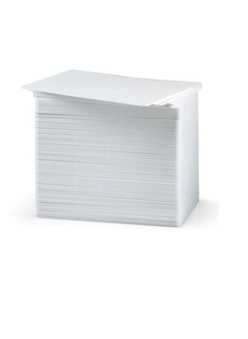 بطاقات PACTO PVC فارغة بيضاء، 500 قطعة، مقاس CR80 القياسي وسمك 30 مل - Image 2