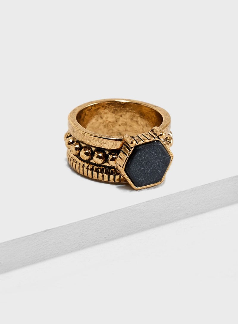 جينجر خاتم مزين بحجر - Image 1