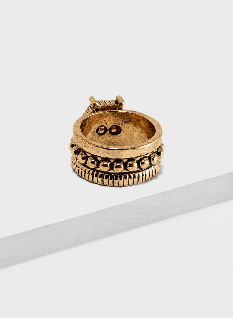 جينجر خاتم مزين بحجر - Image 2