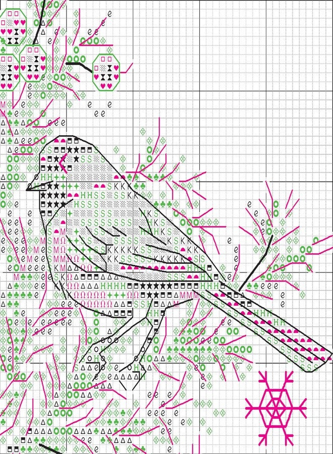 Dimensions 70-09624 Christmas Tree Holiday Counted Cross Stitch Kit, 8" x 10", 16 Cnt. White Aida, 4 Pieces - Image 4