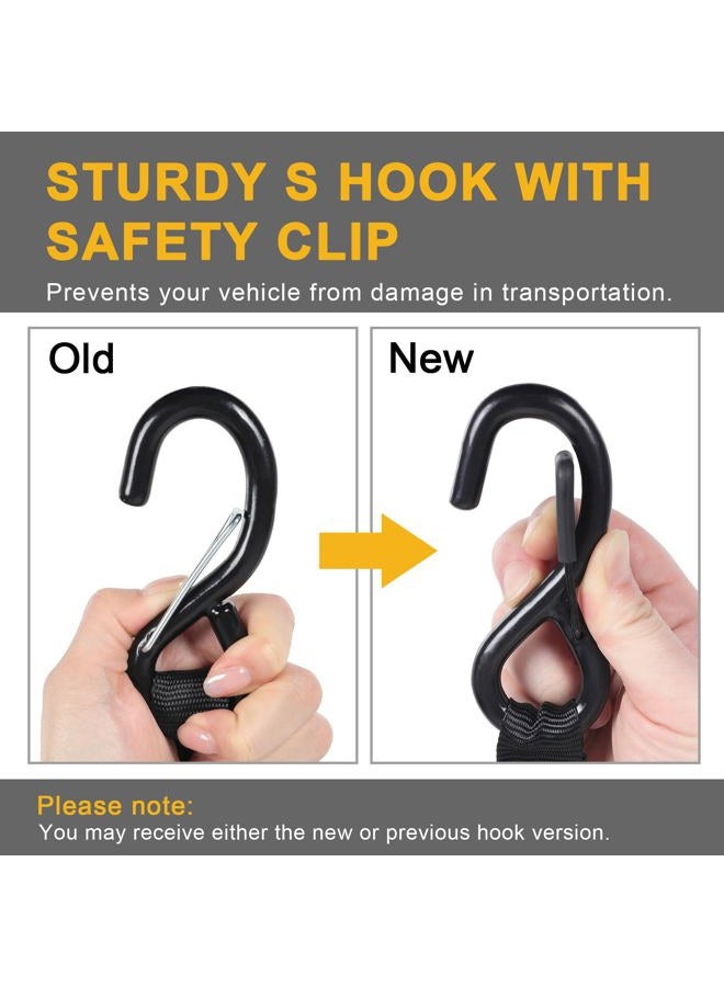 Ayaport Cam Buckle Tie Down Straps 8ft 1250lbs Break Strength 4 pcs Securing Straps with S Hooks for Motorcycle, Car, Truck, Dirt Bike - Image 5
