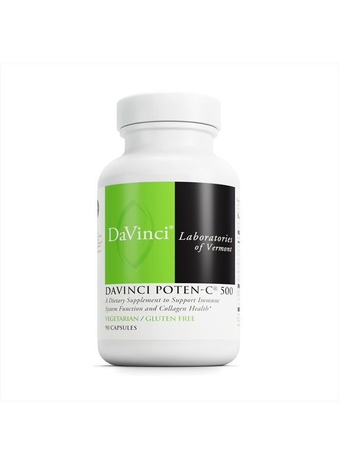 Davinci Labs Poten-C 500 - Dietary Supplement to Support Immune System Function & Collagen Health* - with Vitamin C, Calcium, Magnesium, Potassium, and More - Vegetarian - Gluten-Free - 90 Tablets  - Image 1