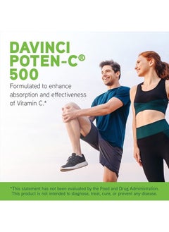 Davinci Labs Poten-C 500 - Dietary Supplement to Support Immune System Function & Collagen Health* - with Vitamin C, Calcium, Magnesium, Potassium, and More - Vegetarian - Gluten-Free - 90 Tablets  - Image 3