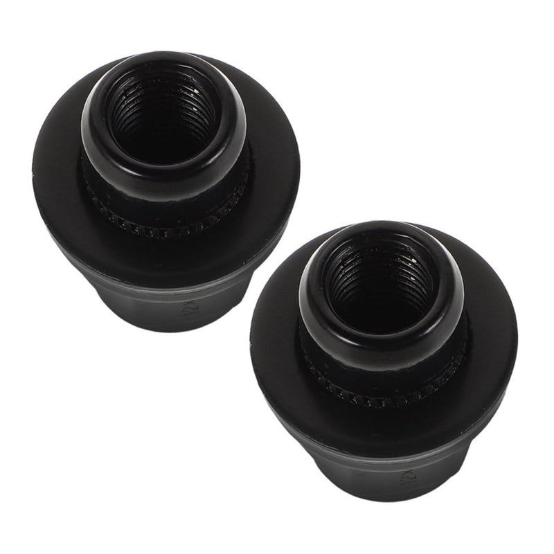 Operitacx Black 12x1.5 Wheel Lug Nuts 2pcs for Compatible Car Models Heavy-Duty Tire Nuts with Spline Design Suitable for Auto and Truck Wheels - Image 1