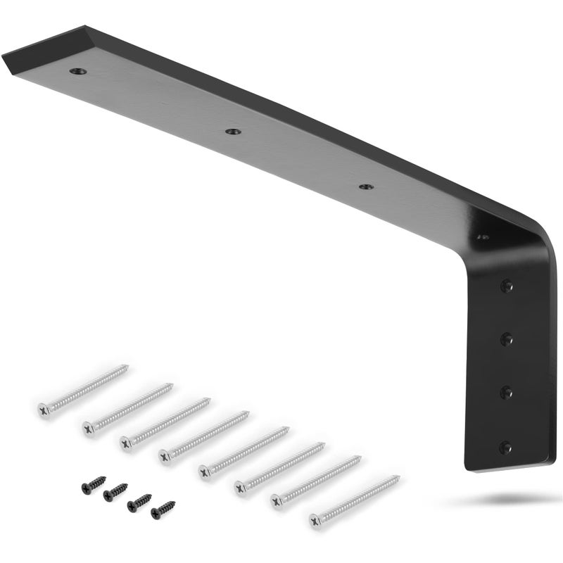 LOSTRONAUT 16 Large L Bracket Heavy Duty Metal Shelf Support for Floating Countertop Wall Hanging Installations Shelf Brackets