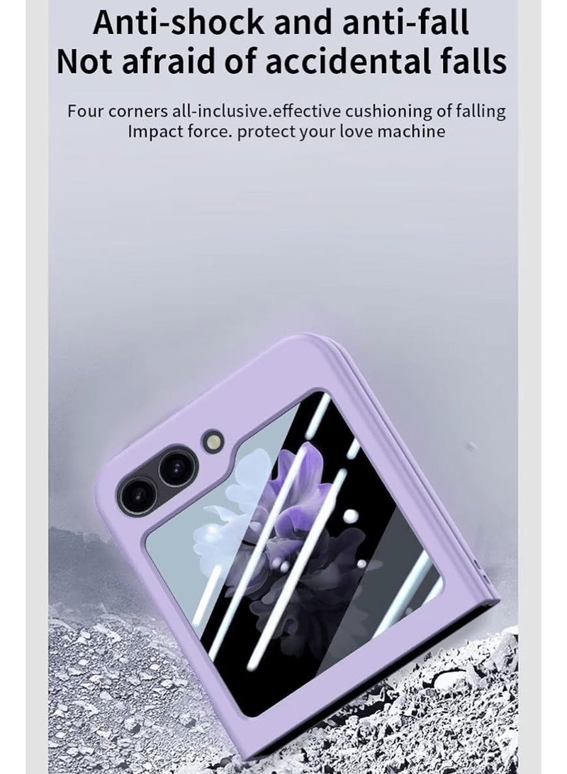 Color Case Compatible with Samsung Galaxy Z Flip 6, Hard PC with Camera & Screen Protector Ultra-Thin Anti-Scratches Shockproof Flexible Protective Cover for Men & Women  - Image 5
