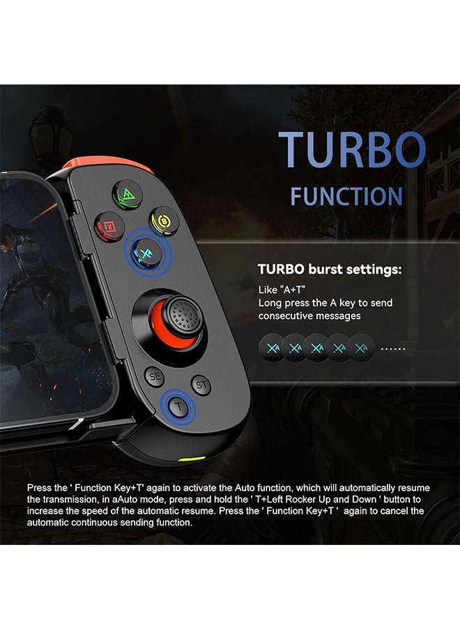 LONZEN Wireless Phone Controller for iPhone/Android, Mobile Game Controller for iPhone Support Xbox Game Pass, Call of Duty, Minecraft, Roblox, Cloud Gaming Gamepad Joystick (Black) - Image 3