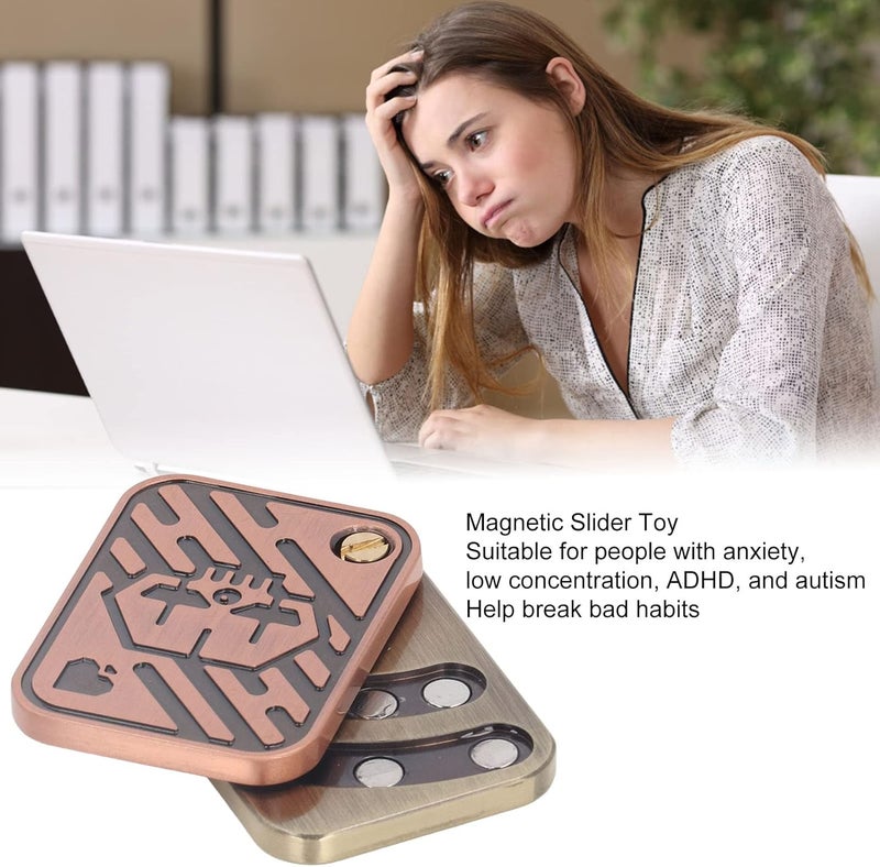 klarako Poker Fidget Slider, Metal Adult ADHD Stress Relief Desk Toys, Autism Sensory Toys, Gifts for Adult Kids Students, Office Workers - Image 3