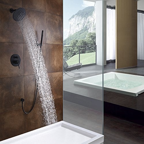 sumerain Black Shower Fixtures, Matte Black Shower Faucet Set, Black Shower System with Rain Shower and Handheld,sumerain - Image 3