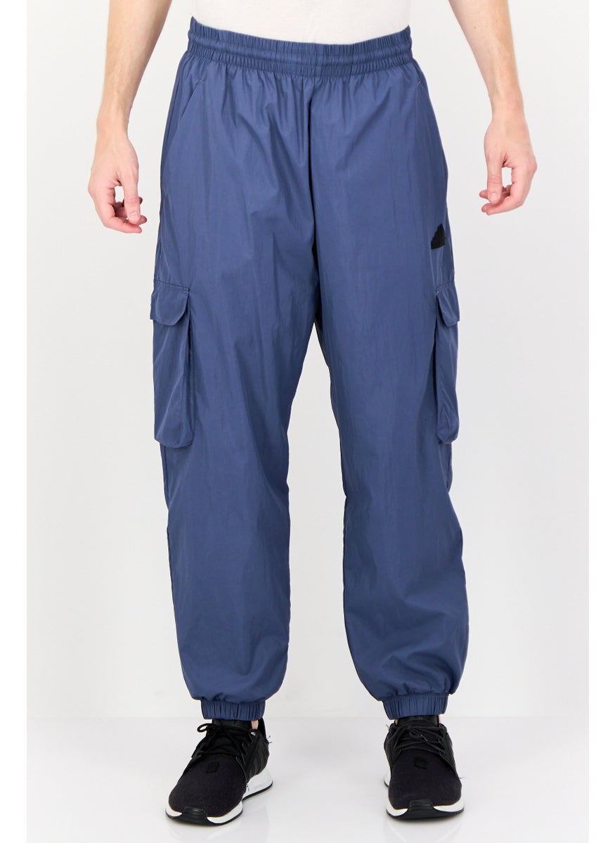 Adidas Men Loose Fit Training Track Pants, Slate Blue  - Image 1