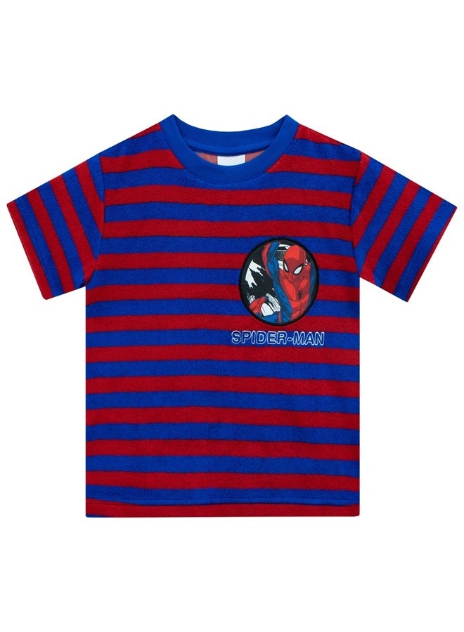 MARVEL T-shirt and Shorts | Boys Spiderman Clothing Set | Kids Spider Man Shirt and Short Multicolored 4 - Image 1