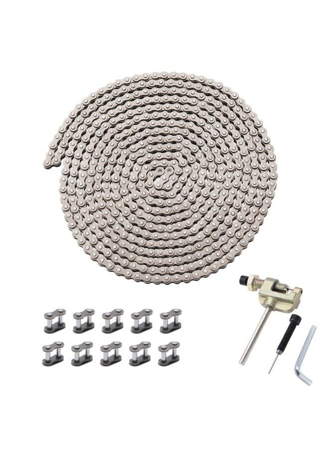 KAMIER 25H Roller Chain 10 Feet 480 Links Breaker Heavy Duty for Razor MX350 MX500 MX650 SX500 RSF650 Dirt Rocket Motor Bike E300 E200 E100 Electric Scooter 47cc 49cc ATV Quad Mini Pocket Bike Parts - Image 1