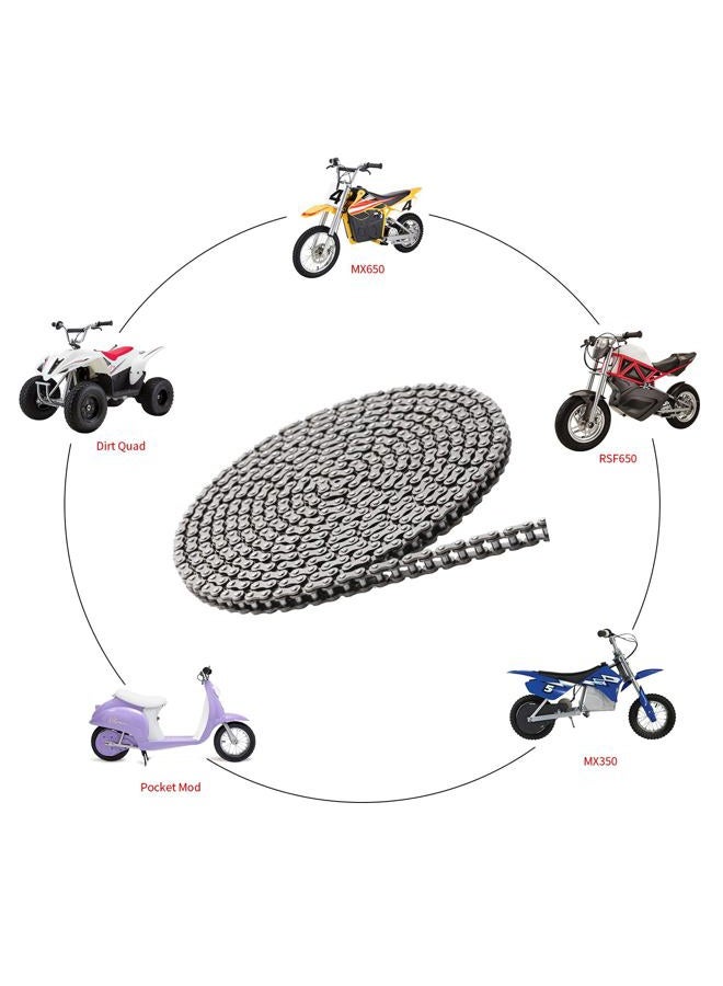 KAMIER 25H Roller Chain 10 Feet 480 Links Breaker Heavy Duty for Razor MX350 MX500 MX650 SX500 RSF650 Dirt Rocket Motor Bike E300 E200 E100 Electric Scooter 47cc 49cc ATV Quad Mini Pocket Bike Parts - Image 2