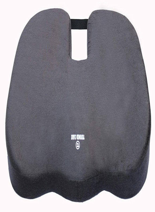 فيتو وسادة مقعد داعمة لتخفيف آلام العصعص، وعرق النسا، وأسفل الظهر، مع غطاء قابل للإزالة، تناسب معظم كراسي المكاتب، وكراسي الكمبيوتر، ومقاعد السيارات. - Image 3