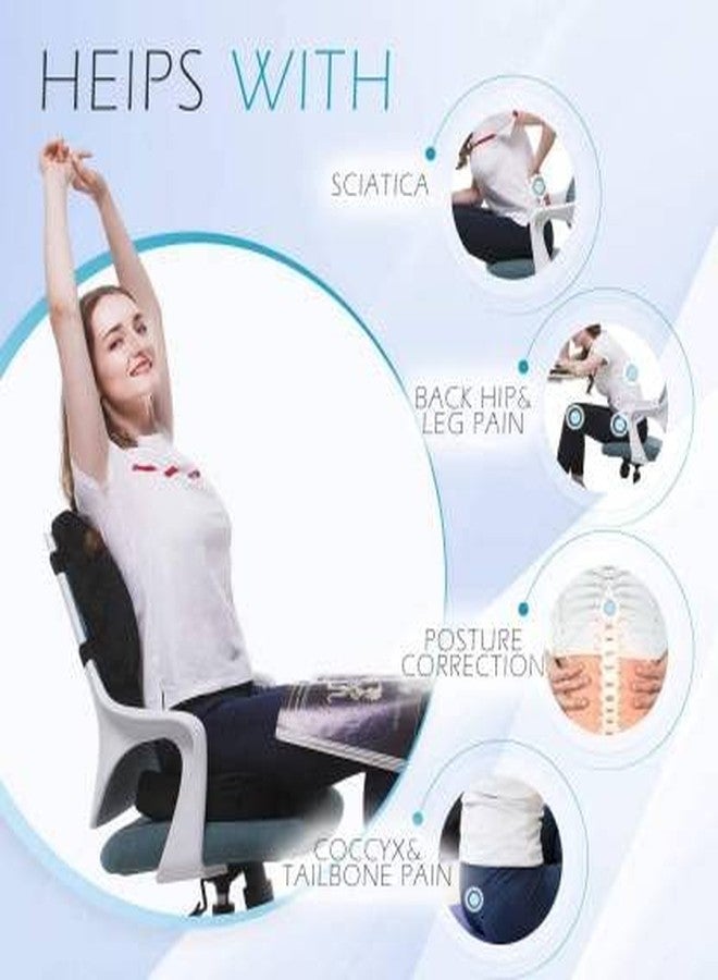 فيتو وسادة مقعد داعمة لتخفيف آلام العصعص، وعرق النسا، وأسفل الظهر، مع غطاء قابل للإزالة، تناسب معظم كراسي المكاتب، وكراسي الكمبيوتر، ومقاعد السيارات. - Image 5