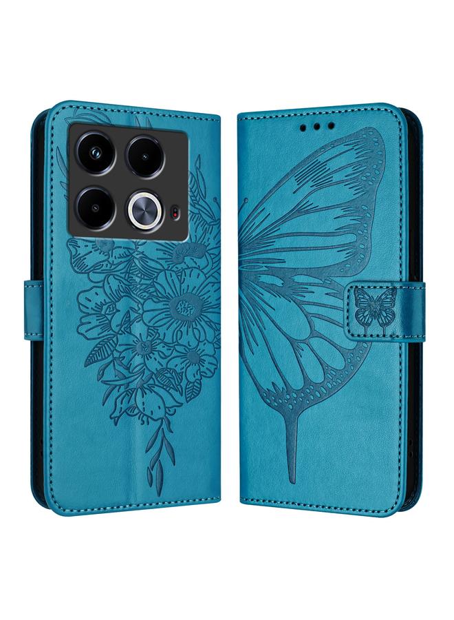 اس-توب جراب لهاتف Infinix Note 40 5G، جراب هاتف جلدي منقوش بنقشة الفراشة - Image 2