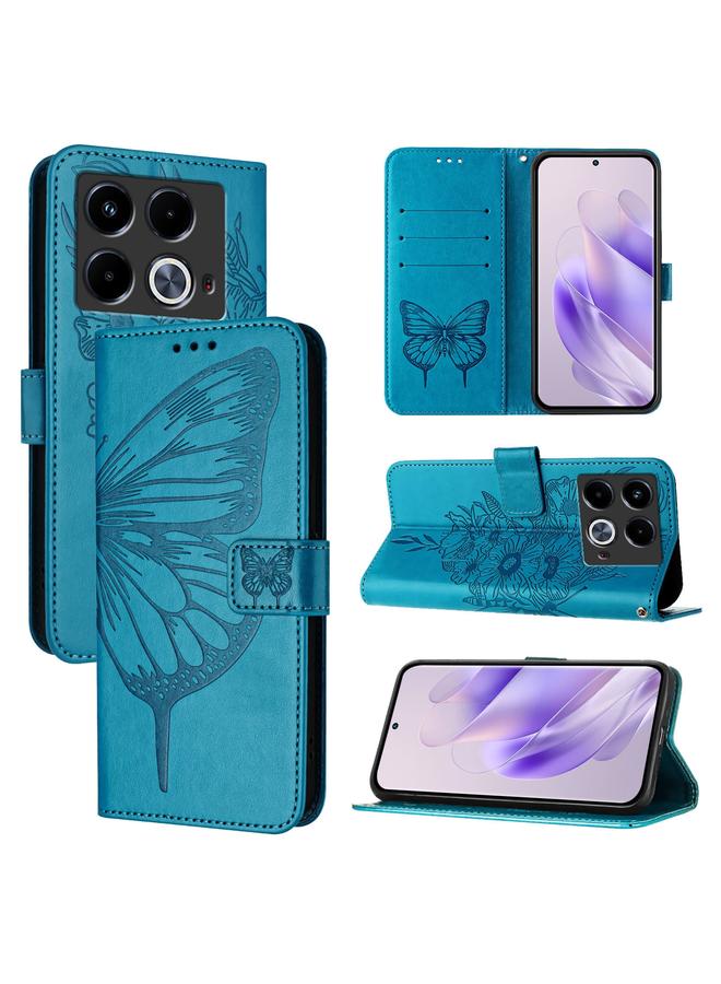 اس-توب جراب لهاتف Infinix Note 40 5G، جراب هاتف جلدي منقوش بنقشة الفراشة - Image 1