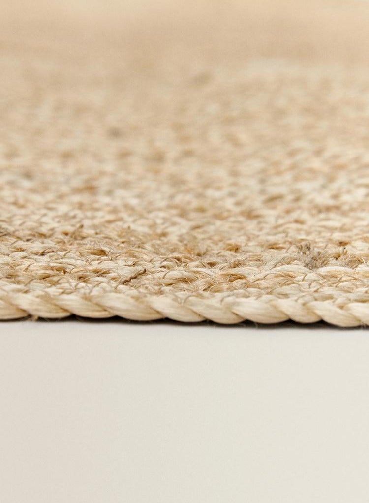 Raymond 3x5 Feet Jute Rug Handwoven - Natural Braided Living Room Carpet | Non-Slip Eco Floor Mat for Bedroom, Dining & Entryway - Image 4