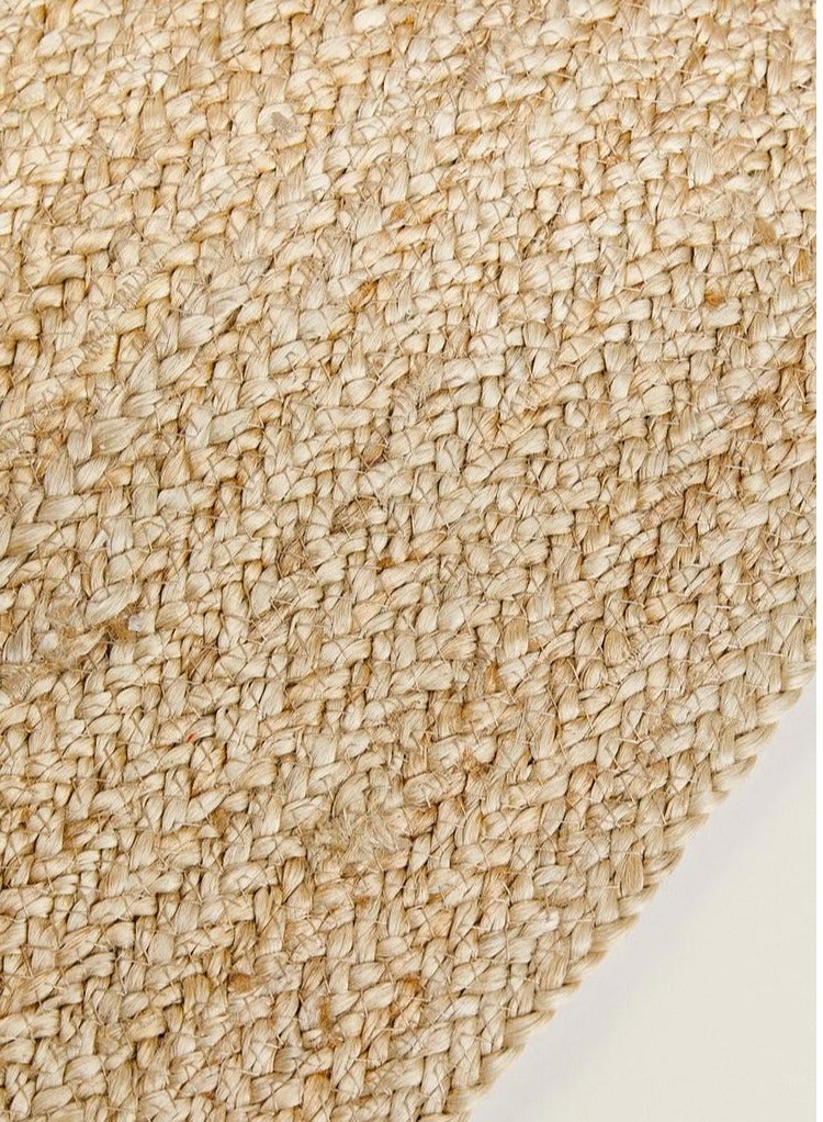Raymond 3x5 Feet Jute Rug Handwoven - Natural Braided Living Room Carpet | Non-Slip Eco Floor Mat for Bedroom, Dining & Entryway - Image 5