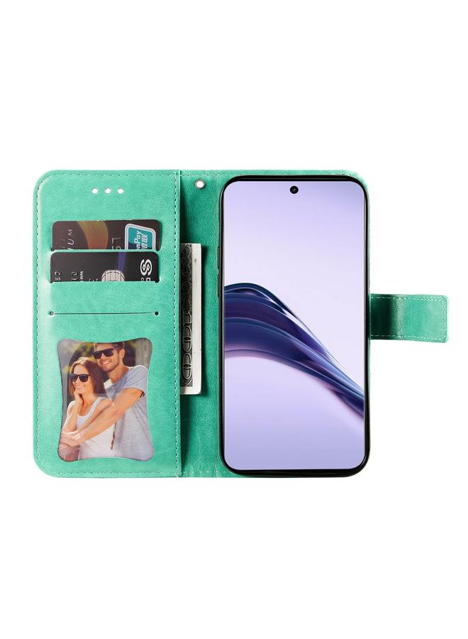 اس-توب جراب لهاتف Realme 13 Pro / 13 Pro+ / P1 Pro جراب هاتف جلدي منقوش عليه زهور بسبع بتلات - Image 4