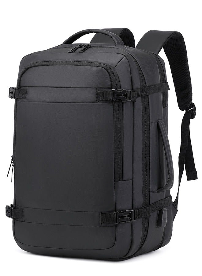 RAHALA Rl-1920 Laptop Expandable Backpack 15.6-inch Backpack Bag Waterproof Business USB - Black  - Image 1