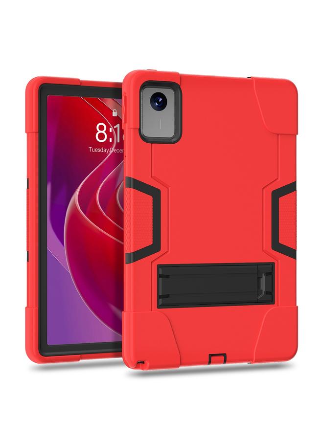 S-TOP Case For Lenovo Tab M11/ Xiaoxin Pad 11 2024 Contrast Color Silicone Hybrid PC Tablet Case with Holder - Image 2