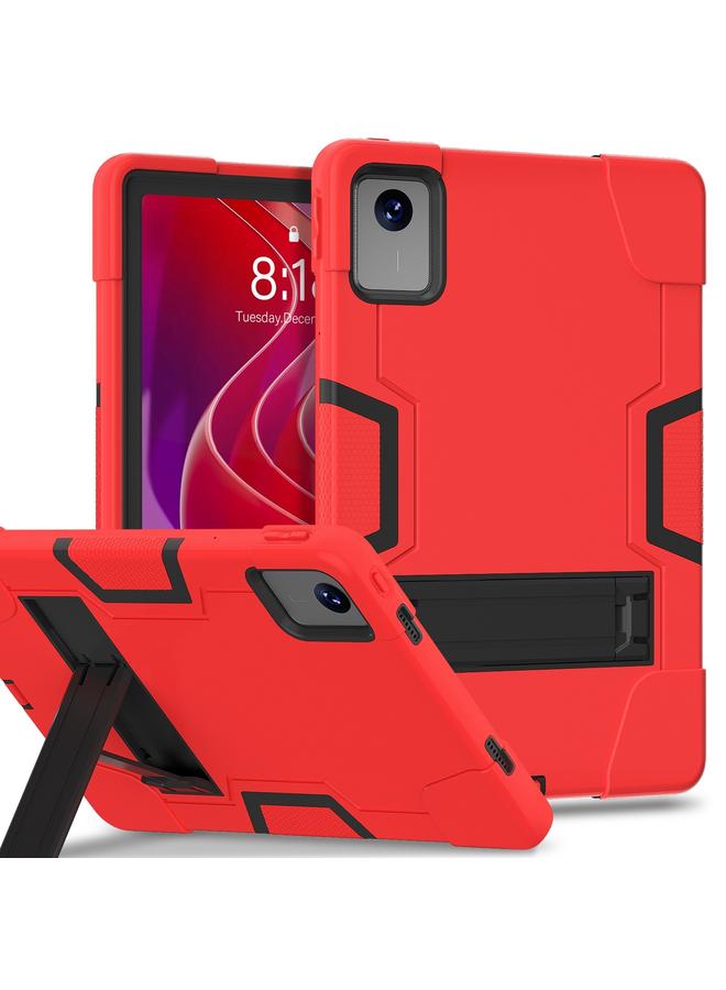 S-TOP Case For Lenovo Tab M11/ Xiaoxin Pad 11 2024 Contrast Color Silicone Hybrid PC Tablet Case with Holder - Image 1