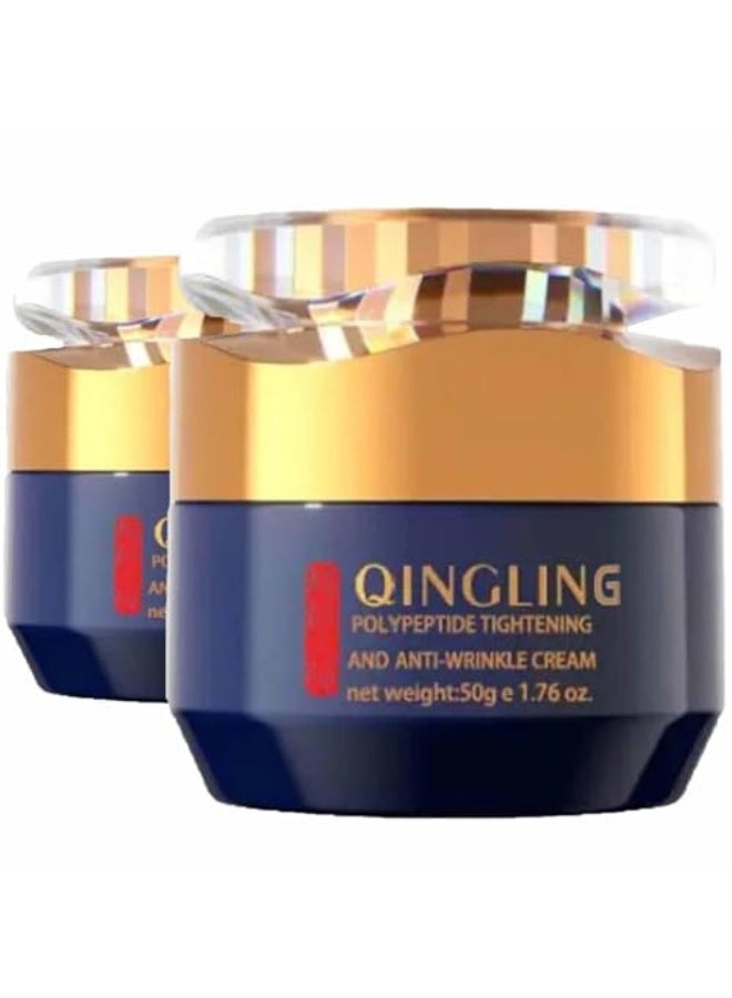 QINGLING Polypeptide Tightening And Anti -Wrinkle Cream,Wrinkle Removal Cream,  Anti Aging Moisturizer for Firming Face 50g (1pcs) - Image 1