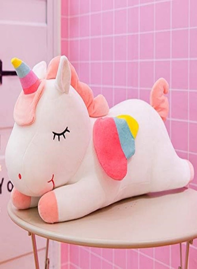 Boosns Plush Unicorn Toy, Rainbow Pony Plush, Children's Doll (White, 30 cm) - Image 1
