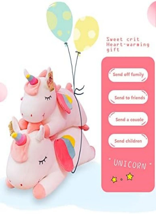 Boosns Plush Unicorn Toy, Rainbow Pony Plush, Children's Doll (White, 30 cm) - Image 3