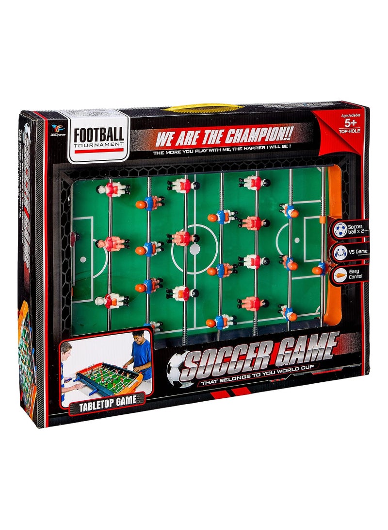 لعبة كرة قدم طاولة للأطفال – ملعب صغير بعصي تحكم ولاعبين مجسّمين، تشمل كرتين، مناسبة لعمر ٥ سنوات فأكثر - Image 5